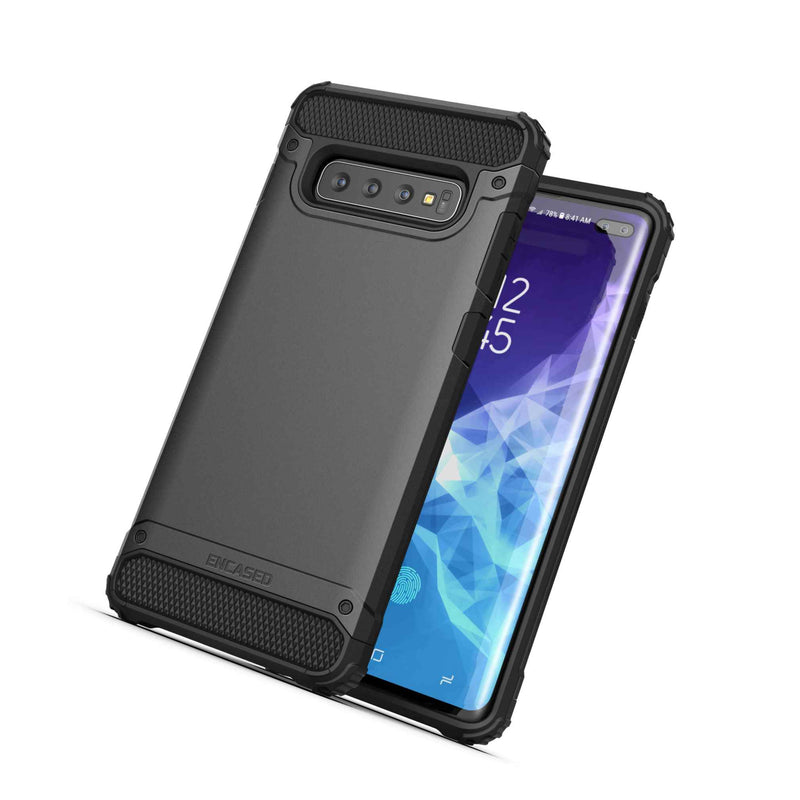 For Samsung Galaxy S10 Plus Heavy Duty Case Military Grade Rugged Cover Black