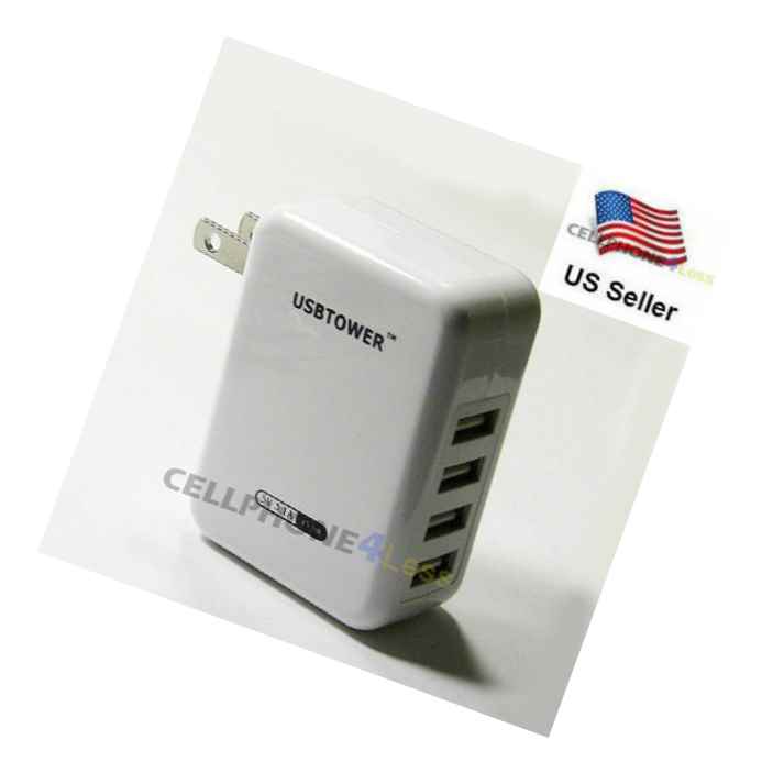 4 Port 3 1A Usb Wall Charger Ac Power Adapter For Phone Tablet