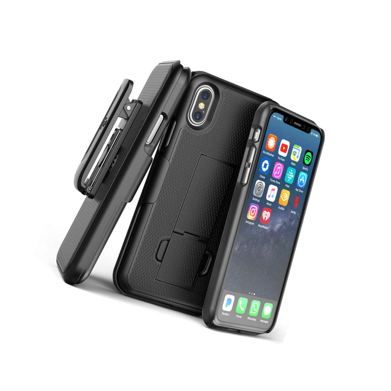 Apple Iphone Xs Max Belt Clip Case Cover With Slim Fit Holster Clip Duraclip