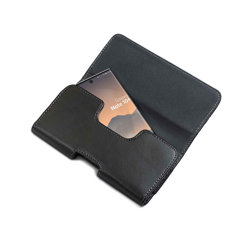For Samsung Galaxy Note 10 Plus Belt Holster Pouch Pu Leather Case Compatible