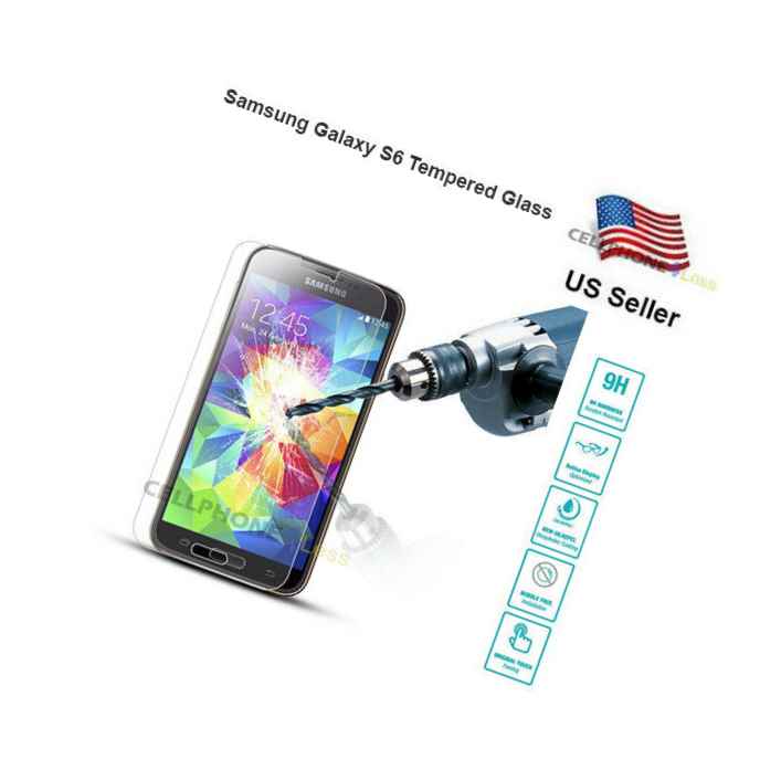 Tempered Glass Screen Protector Film Guard For Samsung Galaxy S6 Retail Package