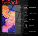 5 Pack Premium Tempered Glass Screen Protector For Samsung Galaxy A20 A30 A50