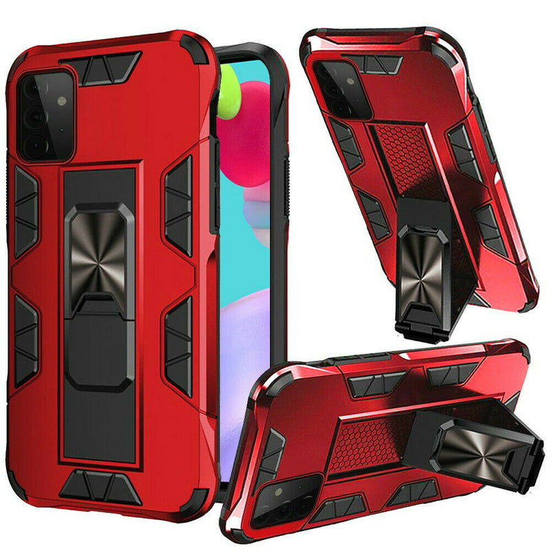 For Samsung Galaxy A52 5G Optimum Magnetic Ringstand Case Cover Red