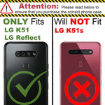 Navy Blue Trim Shockproof Clear Cover Heavy Duty Phone Case For Lg K51 Reflect