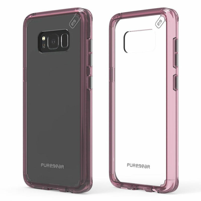Puregear Slim Shell Pro Series Hybrid Case For Samsung S7 Edge Clear Pink New