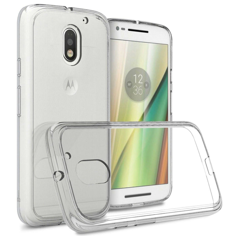 Hybrid Slim Fit Hard Back Cover Case For Motorola Moto E 3Rd Gen 2016 Clear