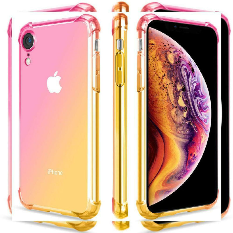 Salawat For Iphone Xr Case Clear Case Cute Gradient Slim Pink Gold
