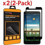 2 Pack For Zte Zmax Pro Z981 Full Cover Tempered Glass Screen Protector