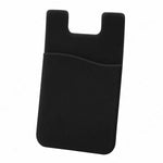5X Silicone Credit Card Holder Cell Phone Wallet Pocket Sticker Adhesive Black