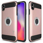 Rose Gold Hard Case For Apple Iphone Xs Max Hybrid Phone Cover W Grip Ring