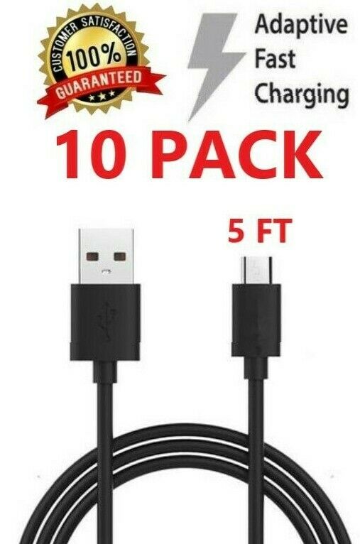 10X 5Ft Micro Usb Data Charger Cable For Samsung Galaxy Lg Amazon Kindle