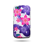 Hard Cover Protector Case For Blu Life Play Pink Purple Hibiscus