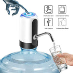 Water Bottle Pump Usb Charging Automatic 5 4 X 3 8 X 3 5 Inches White