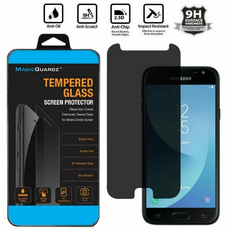 Privacy Tempered Glass Screen Protector For Galaxy J7 2017 Perx V Sky Pro