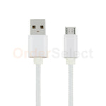 Micro Usb 10Ft Braided Charger Data Sync Cable Cord For Android Cell Phone
