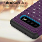 Purple Black Rhinestone Bling Cover Phone Case For Samsung Galaxy S10 Plus