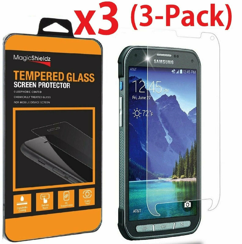 3 Pack Premium Tempered Glass Screen Protector Film For Samsung Galaxy S5 Active