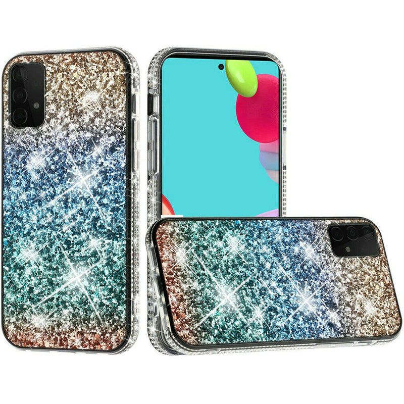 For Samsung Galaxy A52 5G Decorative Glitter Diamond All Around Hybrid A Style