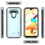 For Lg K51 Reflect Case Military Grade Black Clear Hard Shockproof Phone Cover