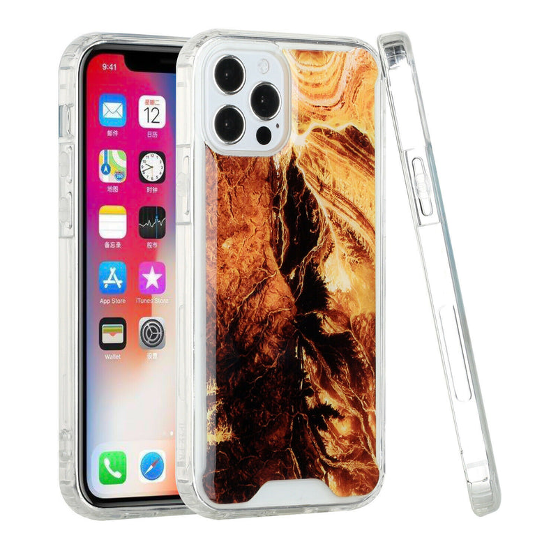 For Apple Iphone 11 Xi6 1 Vogue Epoxy Glitter Hybrid Case Cover Marble B