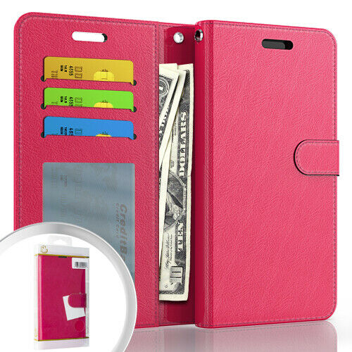 Pkg For Samsung A22 5G Wallet Pouch 3 Hot Pink