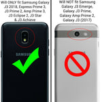 Gray Card Case For Samsung Galaxy J3 2018 Express Prime 3 J3 Star J3 Prime 2