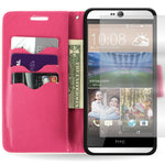 Coveron For Htc Desire 826 Wallet Case Light Pink Hot Pink Credit Card Folio