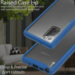 Navy Blue Trim Heavy Duty Clear Cover Phone Case For Samsung Galaxy Note 20