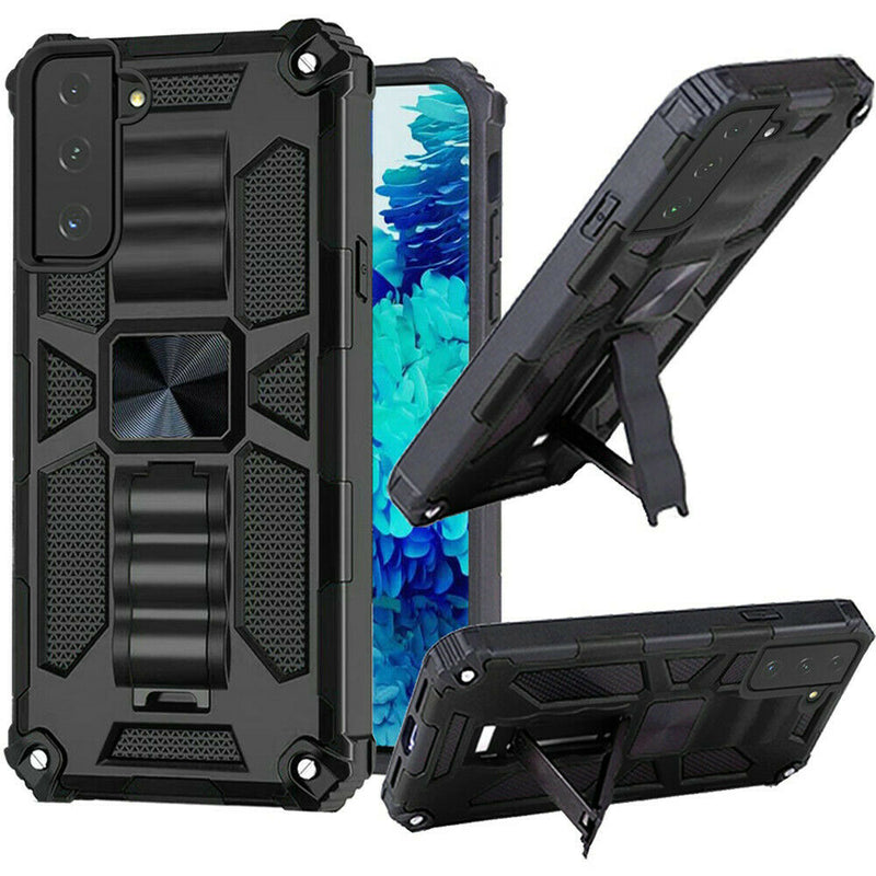 For Samsung Galaxy S21 S30 6 3Inch Machine Magnetic Kickstand Case Cover Black
