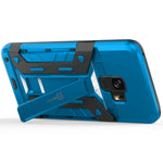 Blue Black Hard Kickstand Card Cover Phone Case For Samsung Galaxy S9