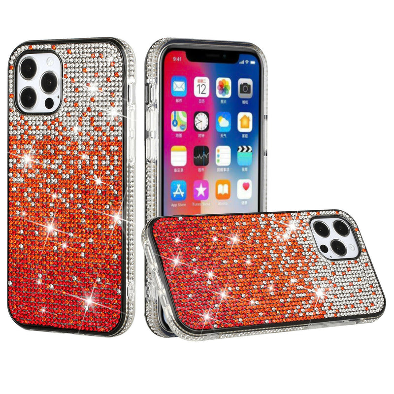 For Apple Iphone Xr Party Diamond Bumper Bling Hybrid Case Cover Red