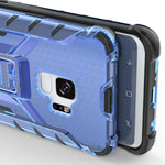 For Samsung Galaxy S9 Case Blue Black Hard Slim Hybrid Phone Cover
