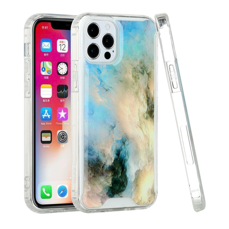 For Apple Iphone 11 Xi6 1 Vogue Epoxy Glitter Hybrid Case Cover Marble D