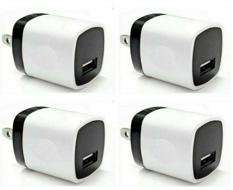 4X 1A Usb Adapter Ac Home Wall Charger Us Plug For Cell Phone Universal
