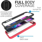 Pink Trim Clear Cover Full Body Heavy Duty Phone Case For Motorola Moto G Fast
