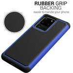 Blue Hard Case For Samsung Galaxy S20 Ultra Hybrid Shockproof Slim Phone Cover