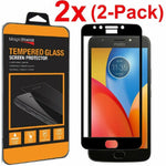 2 Pack Motorola Moto E4 Plus Full Cover Tempered Glass Screen Protector