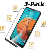 3 Pack Full Cover Screen Protector High Clear Tempered Glass For Lg K51 Q51