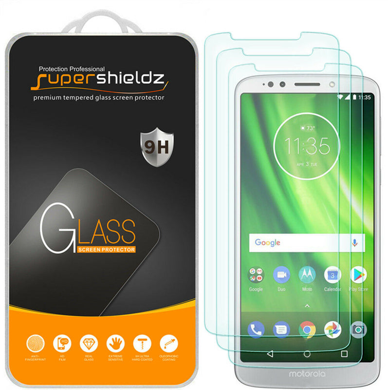 3X Supershieldz Tempered Glass Screen Protector For Motorola Moto G6 Forge