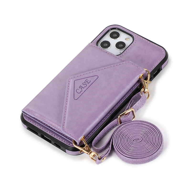 For Apple Iphone Se2 2020 8 7 Elegant Wallet Case Id Money Holder Case Lavender