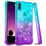 Ruky Iphone Xs Max Case Glitter Gradient Quicksand Aqua