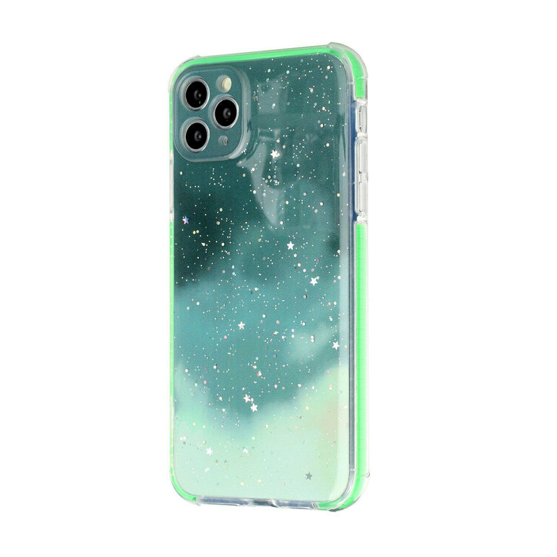 For Iphone 12 Pro Holi Colorful Epoxy Glitter Hybrid Tpu Case Cover D