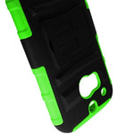 For Htc One M8 Stand Neon Green Black Hard Soft Case Belt Clip Holster Cover