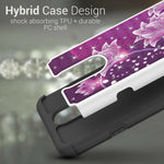 Purple Flower Bling Phone Case For Lg Xpression Plus 2 Harmony 3 Solo Lte K40