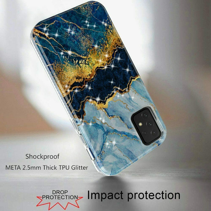 For Samsung Galaxy A52 5G Meta 2 5Mm Thick Tpu Glitter Design Case Cover A