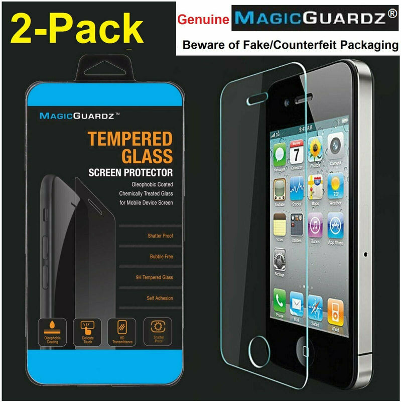 2X Premium Hd Tempered Glass Film Screen Protector Guard For Apple Iphone 4S 4