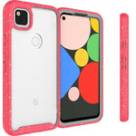 Matte Pink White Dots Military Shockproof Slim Phone Case For Google Pixel 4A
