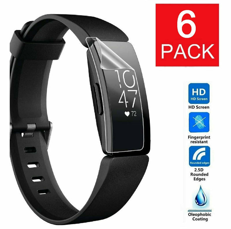 6 Pack Clear Film Screen Protector Cover For Fitbit Inspire Fitbit Inspire Hr