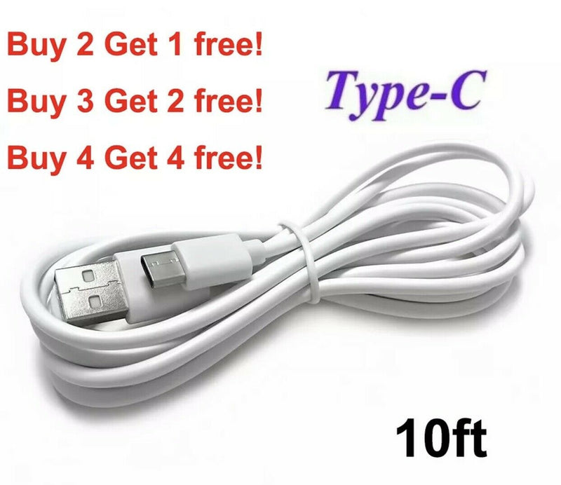 10Ft Charging Cable Charger For Samsung Galaxy A10E A20 A30 A50 A60 A70 Type C