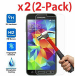 2 Pack Premium Tempered Glass Screen Protector For Samsung Galaxy S5